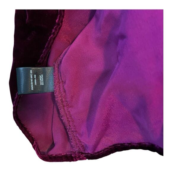 Crushed Velvet Wine Burgundy Short Puff Sleeve Dark Academia Goth Sz 3X NWT - Picture 9 of 13